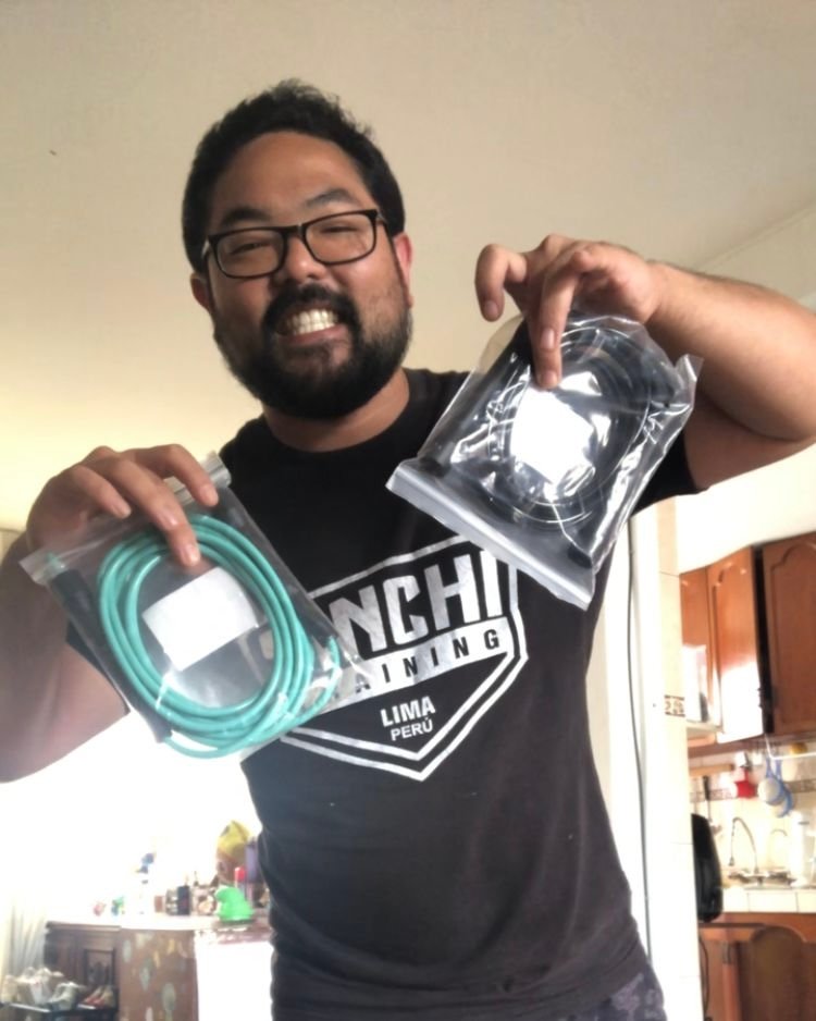 Cliente entrenando con Jeimick Rope